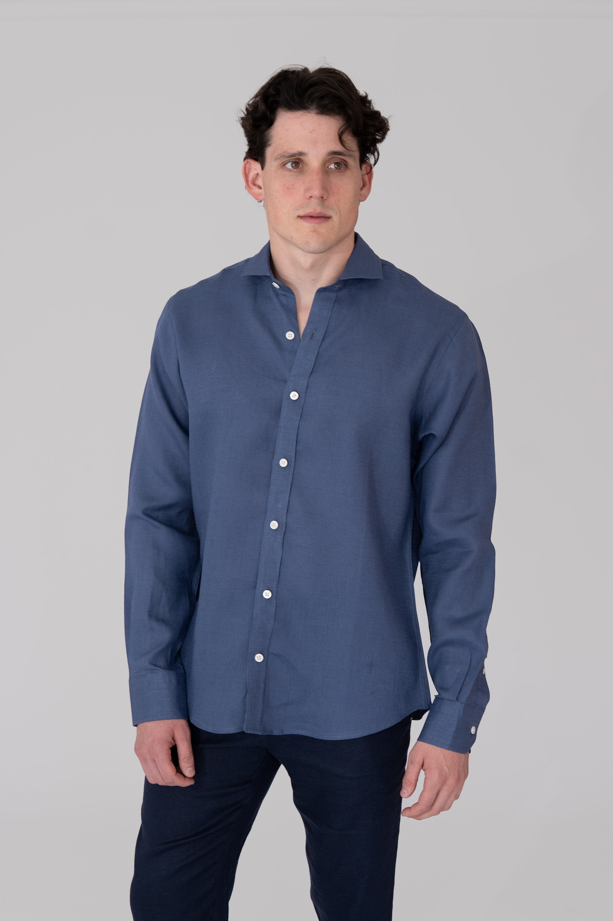 Camisas 100% Lino Cuello Francés- European Flax