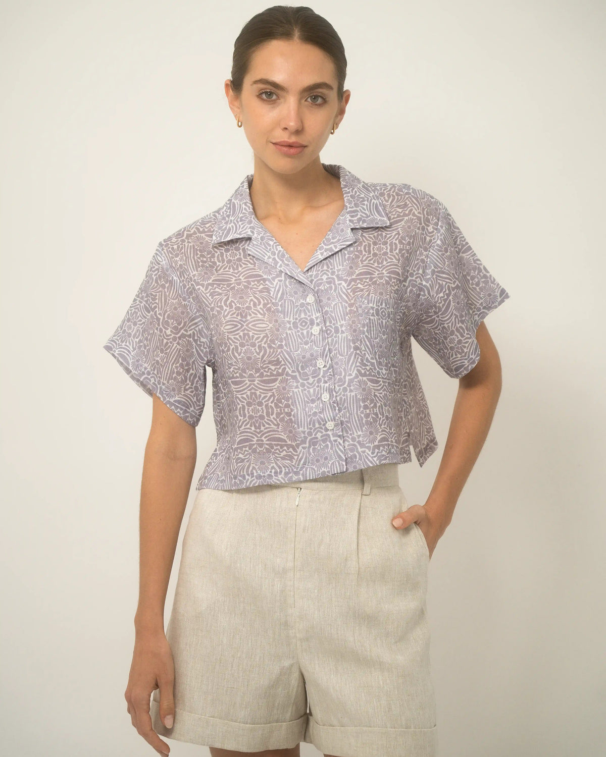 Cuban Shirt Women Lino