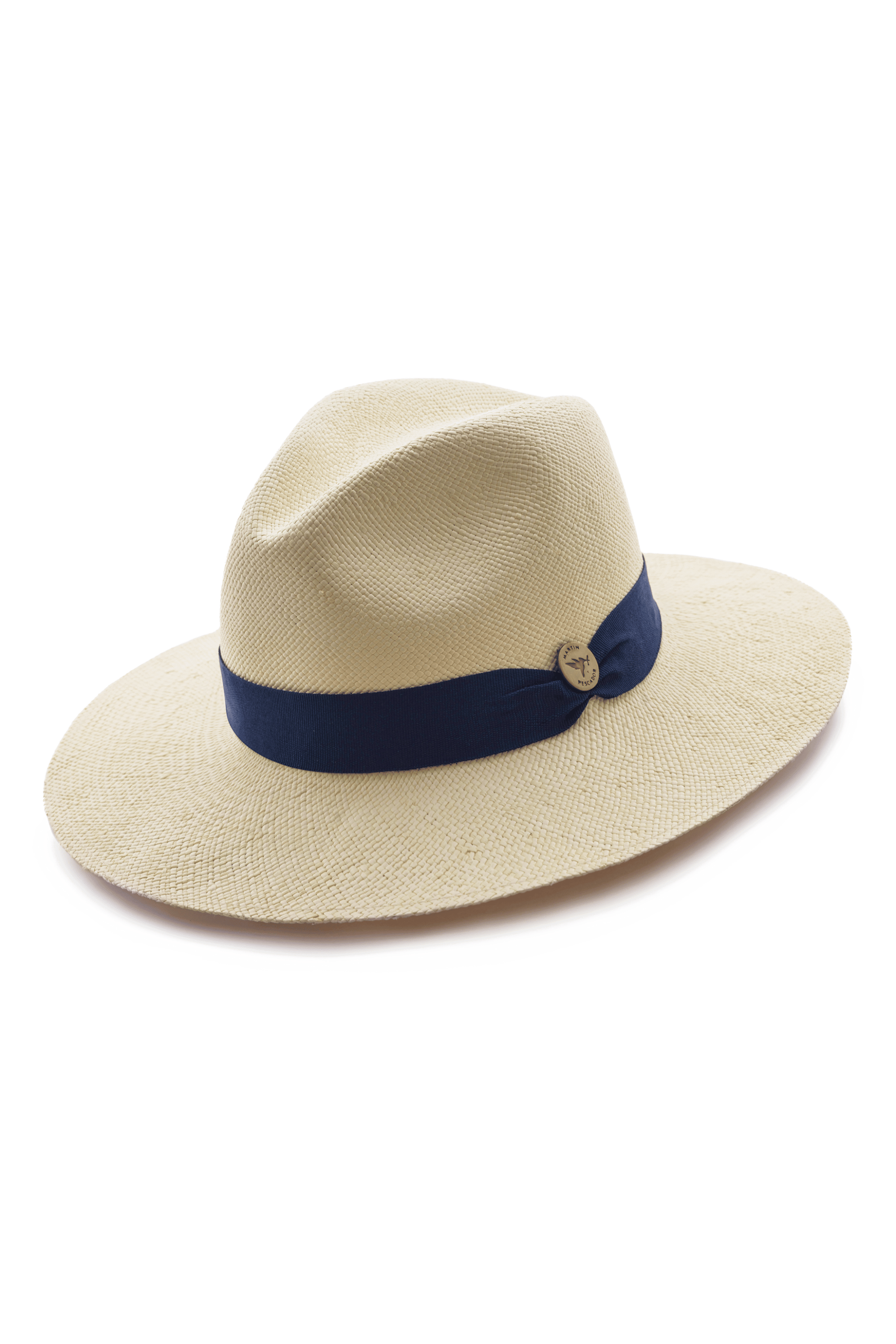 Sombreros Crema Fino Cinta Sencilla Herraje Moneda