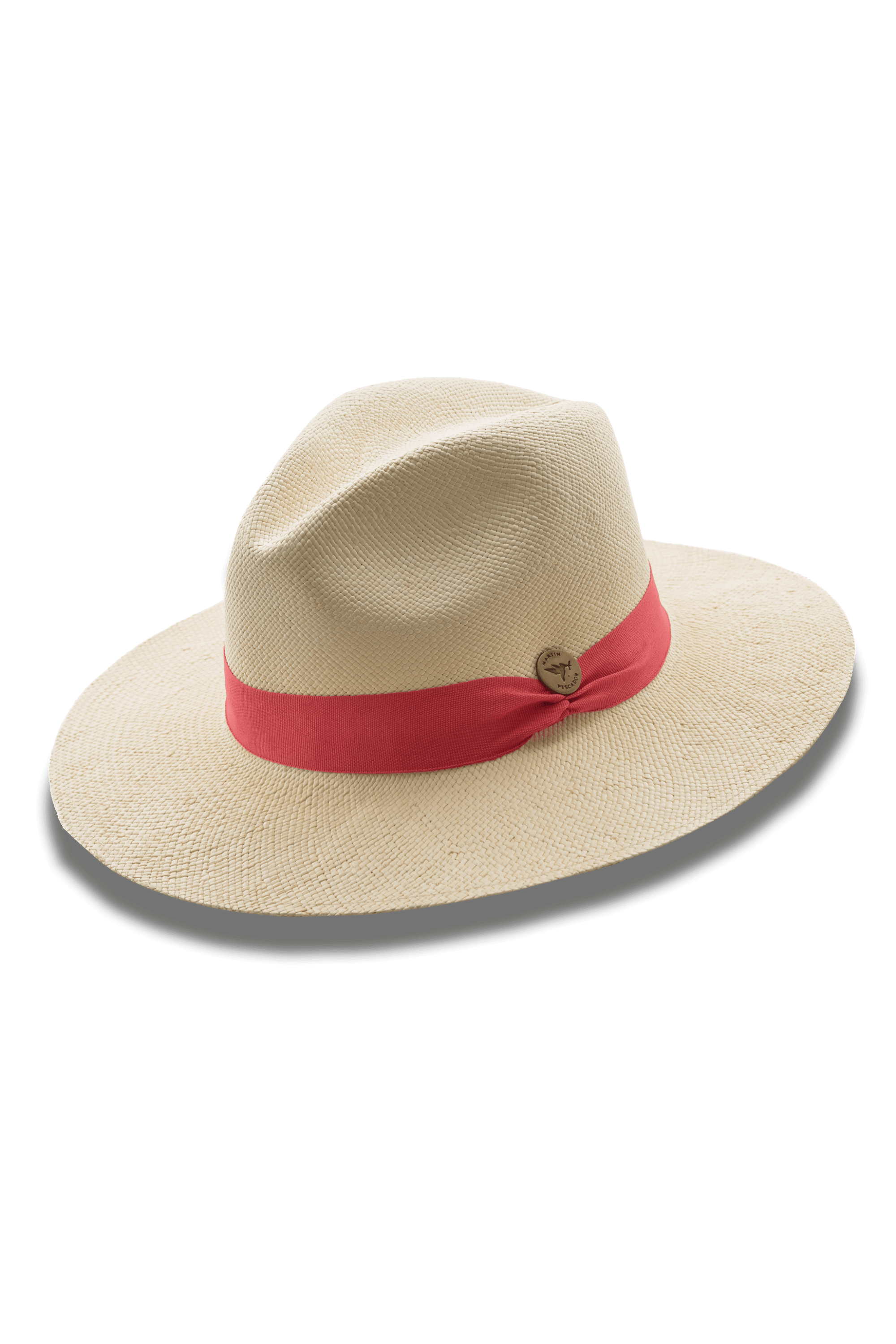 Sombreros Crema Fino Cinta Sencilla Herraje Moneda
