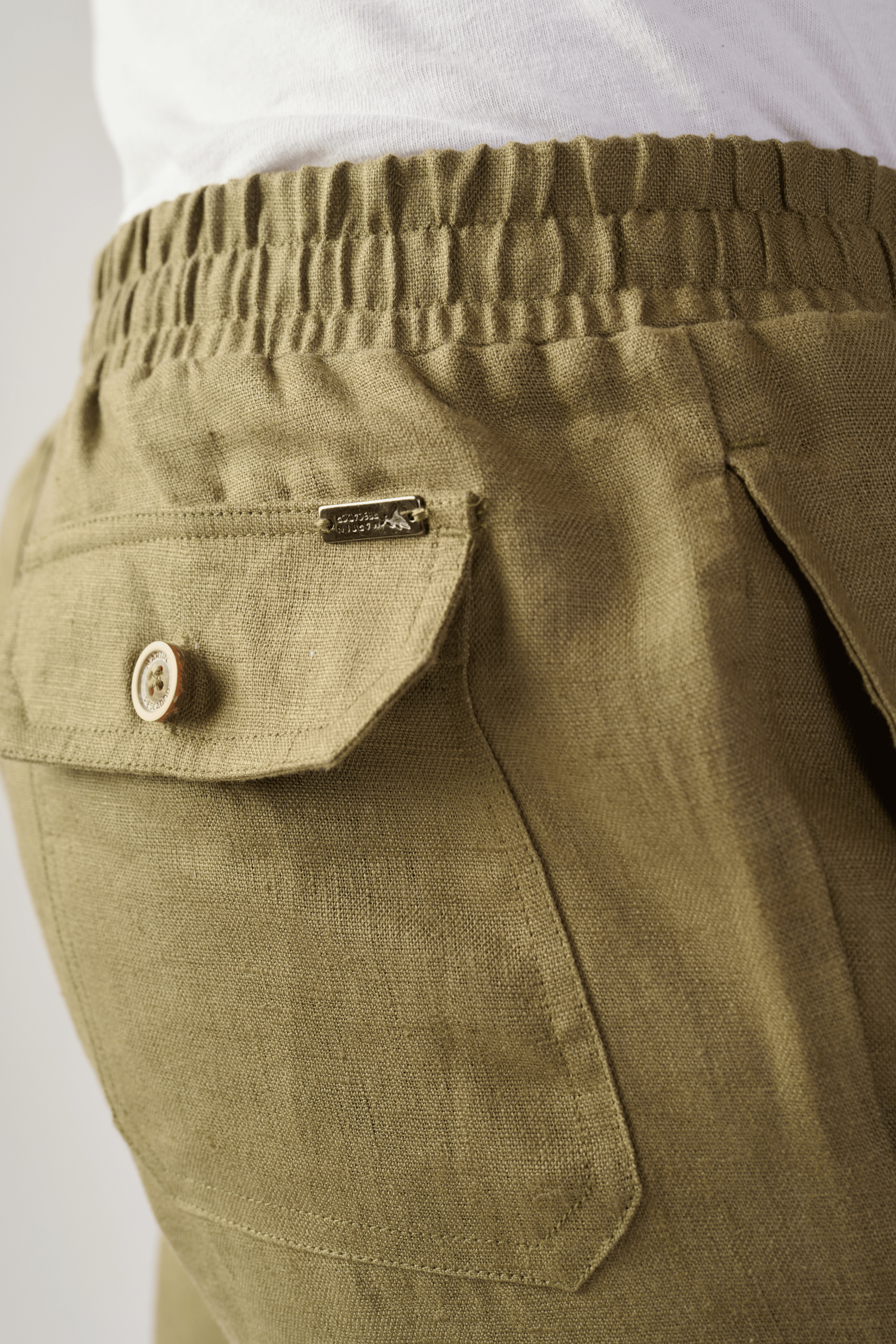 Pantalón Leisure Con Prenses 100% Lino