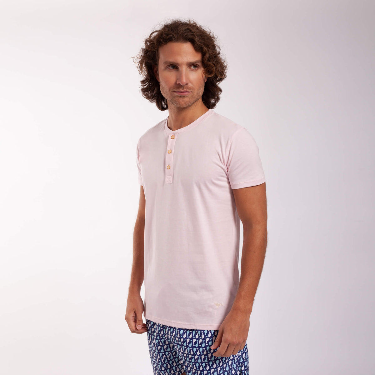Henleys 100% Algodón Manga Corta