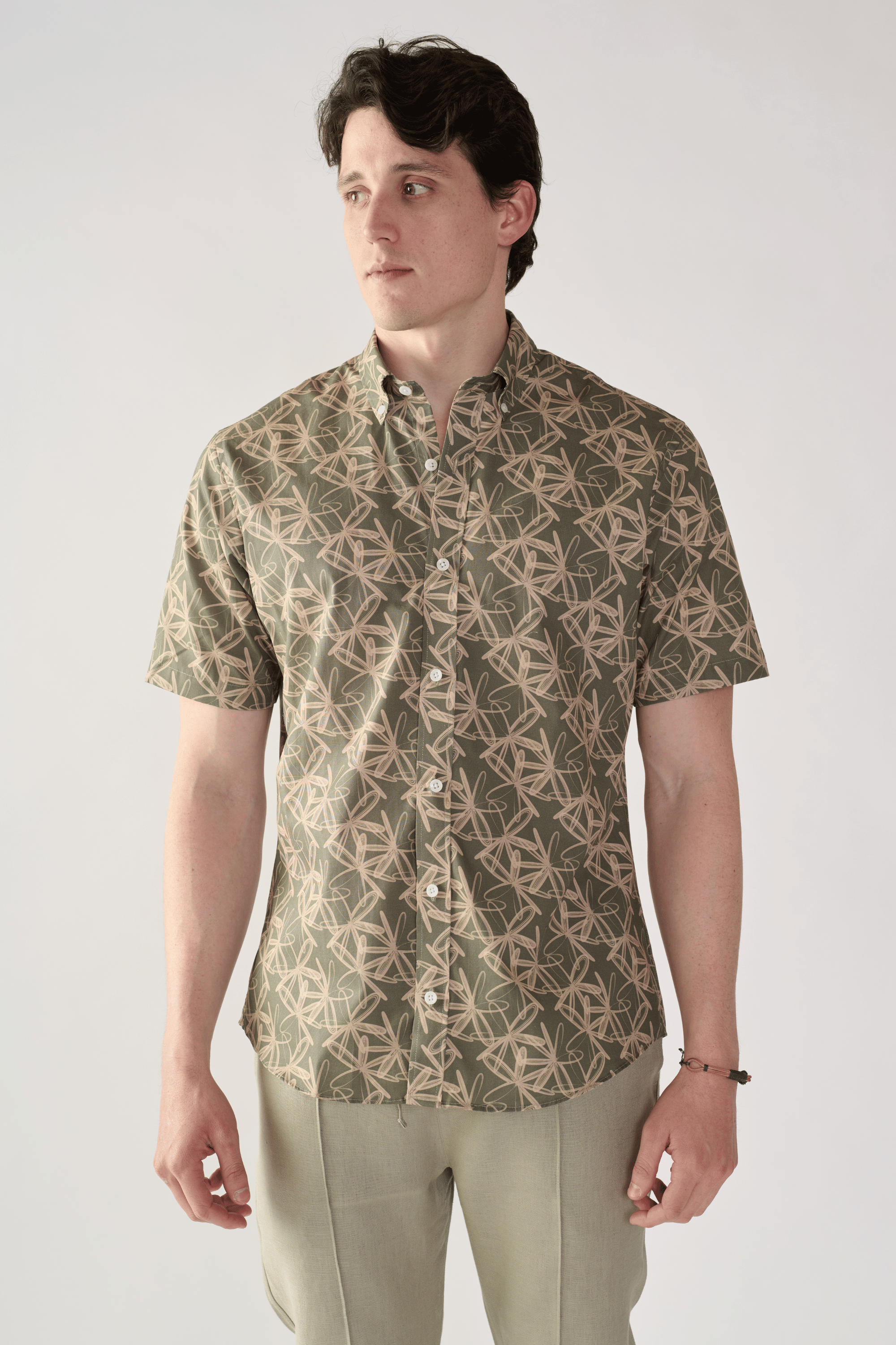 Camisa Button Down Caribbean Fields