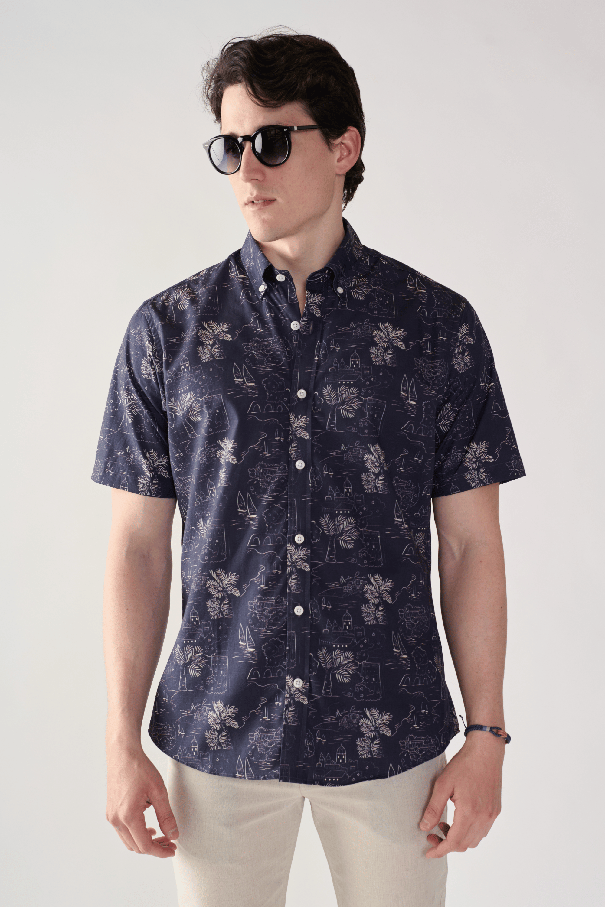 Camisa Button Down Caribbean Fields