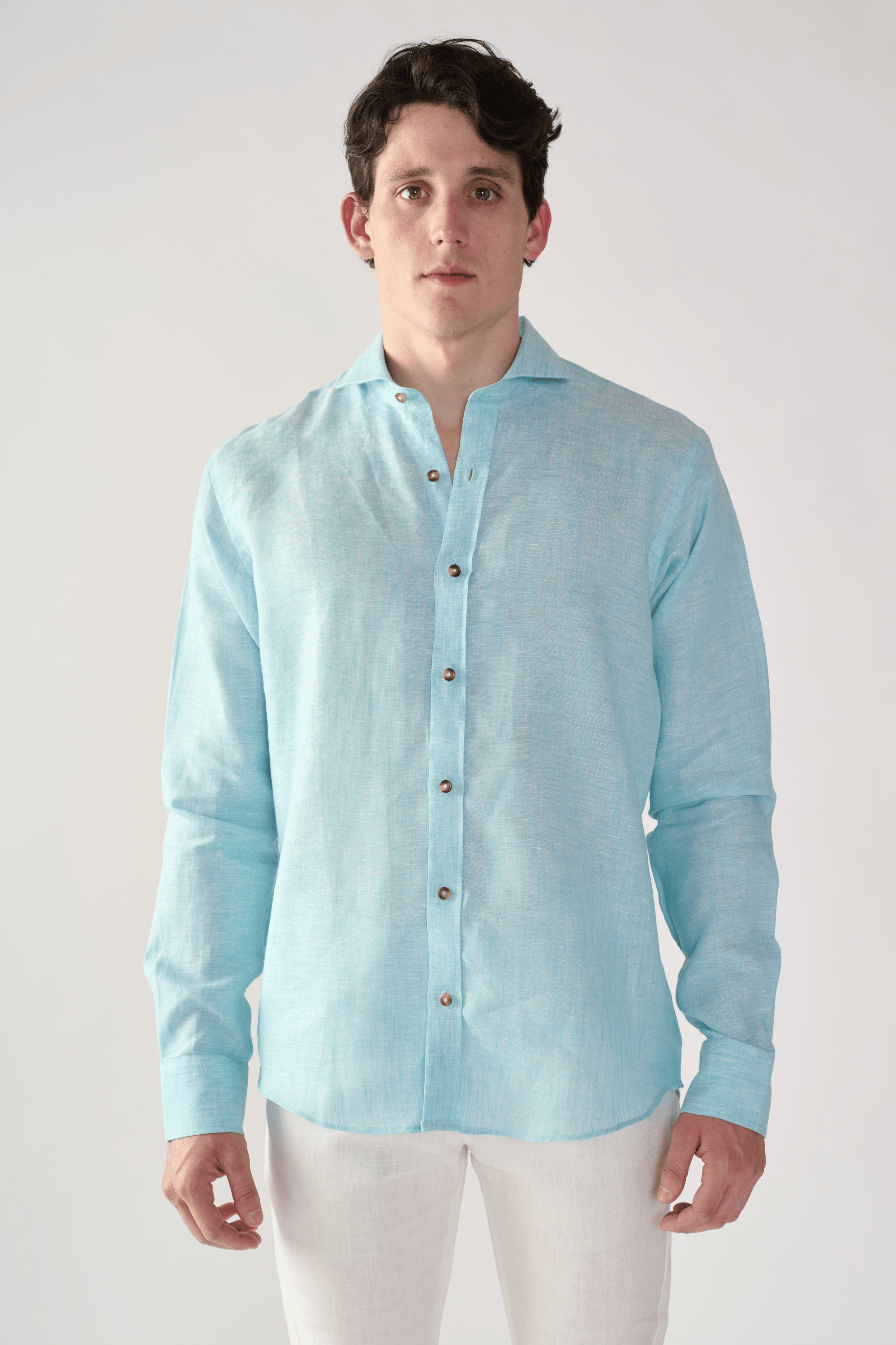 Camisas 100% Lino Cuello Francés- European Flax