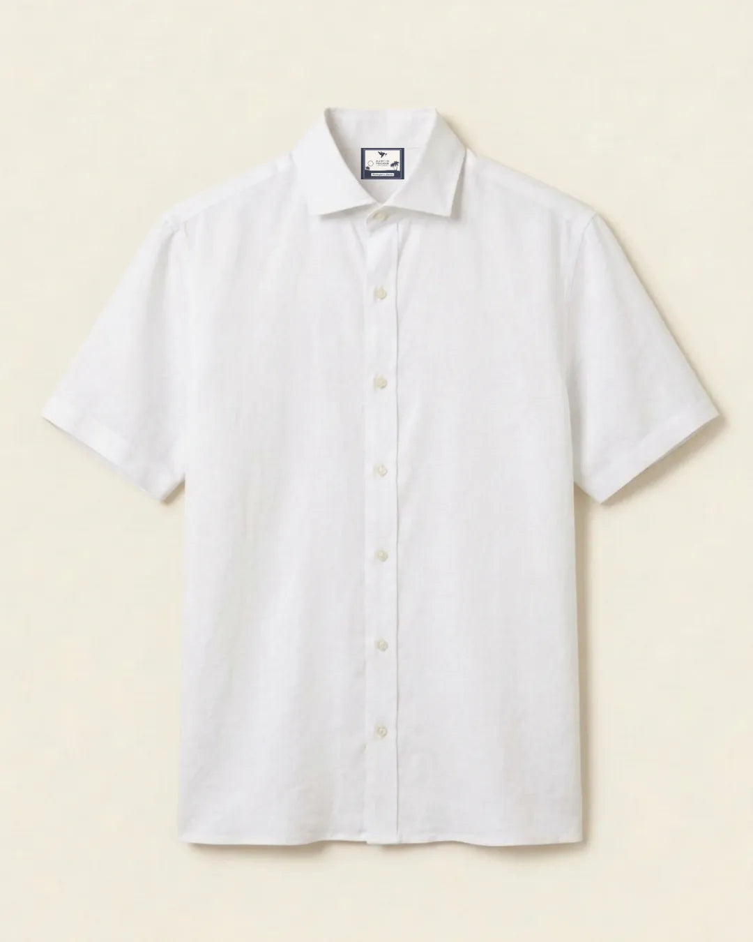 Camisas 100% Lino Cuello Francés Manga Corta- European Flax