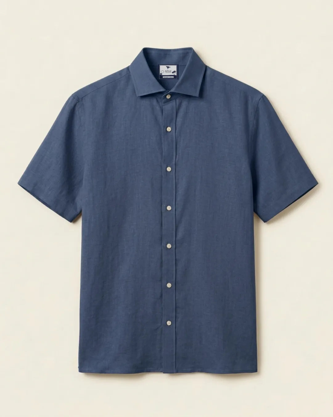 Camisas 100% Lino Cuello Francés Manga Corta- European Flax