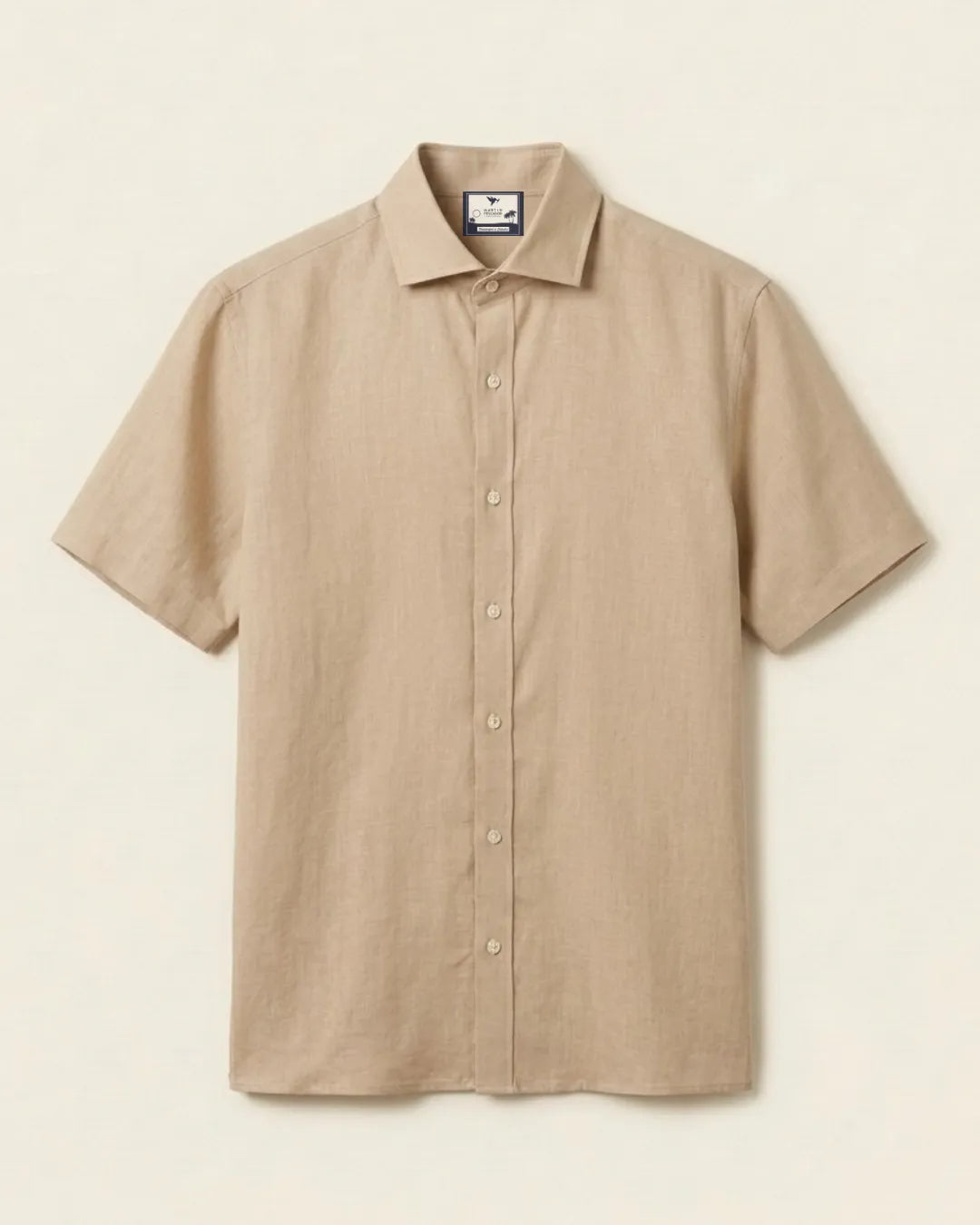 Camisas 100% Lino Cuello Francés Manga Corta- European Flax