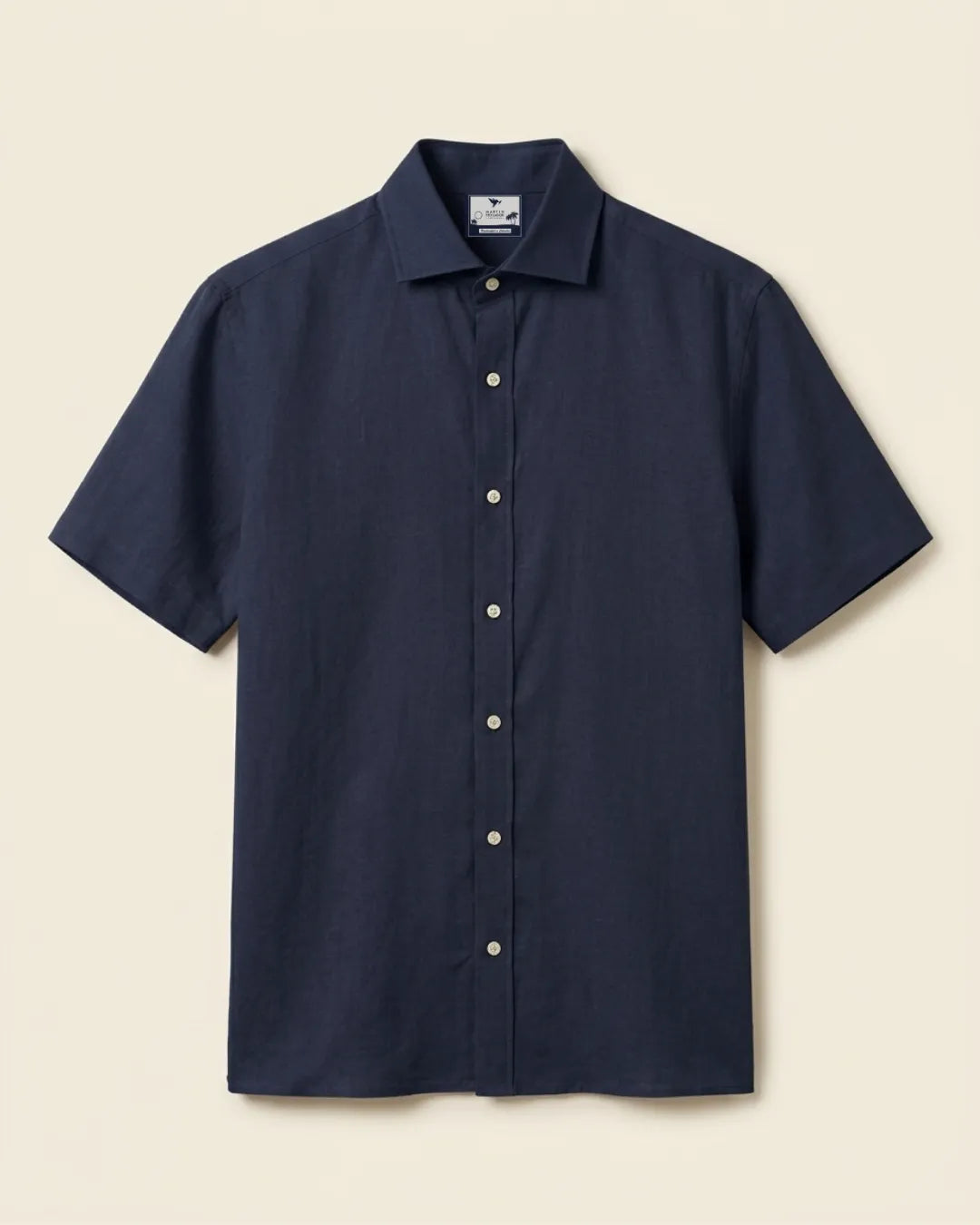 Camisas 100% Lino Cuello Francés Manga Corta- European Flax