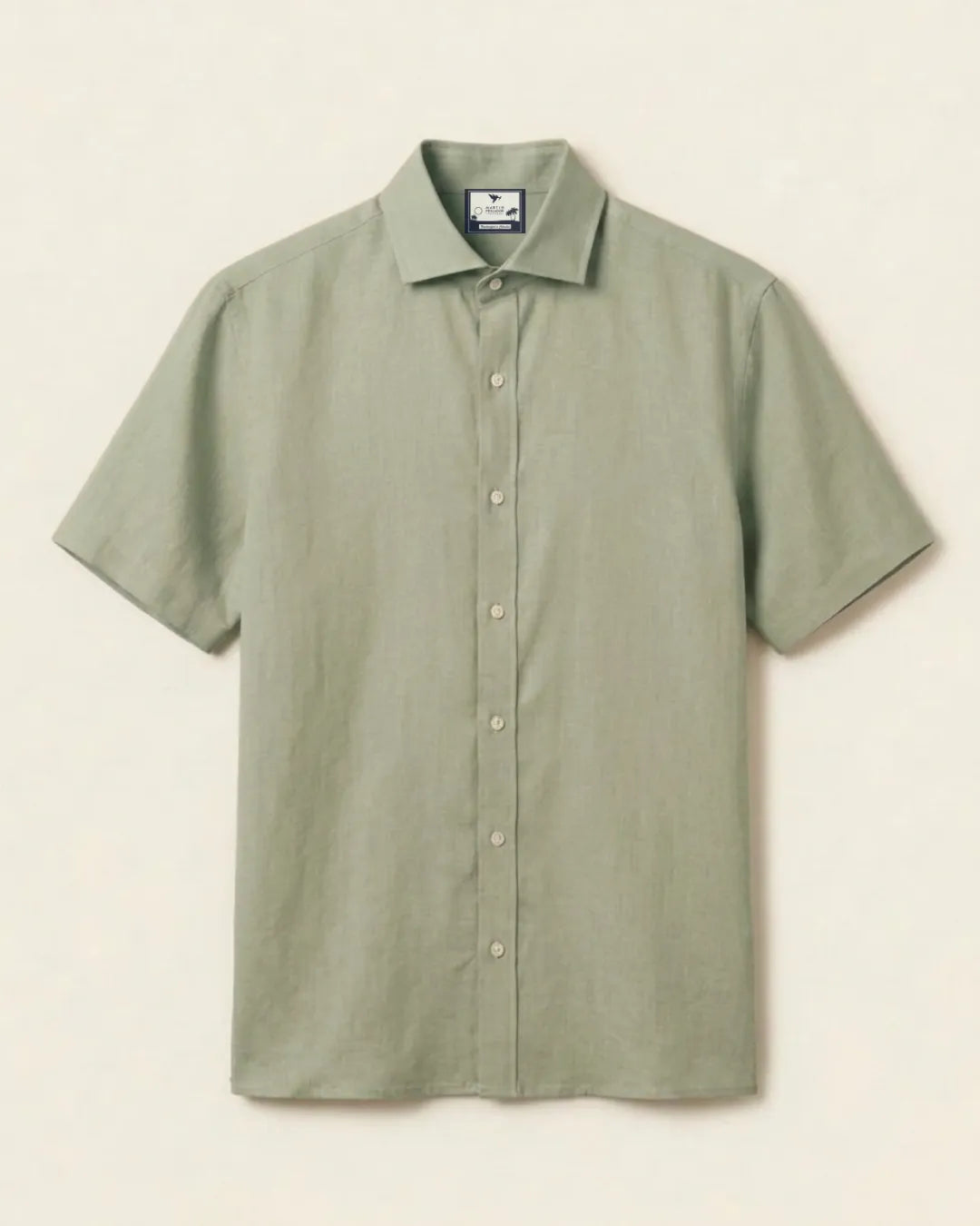 Camisas 100% Lino Cuello Francés Manga Corta- European Flax