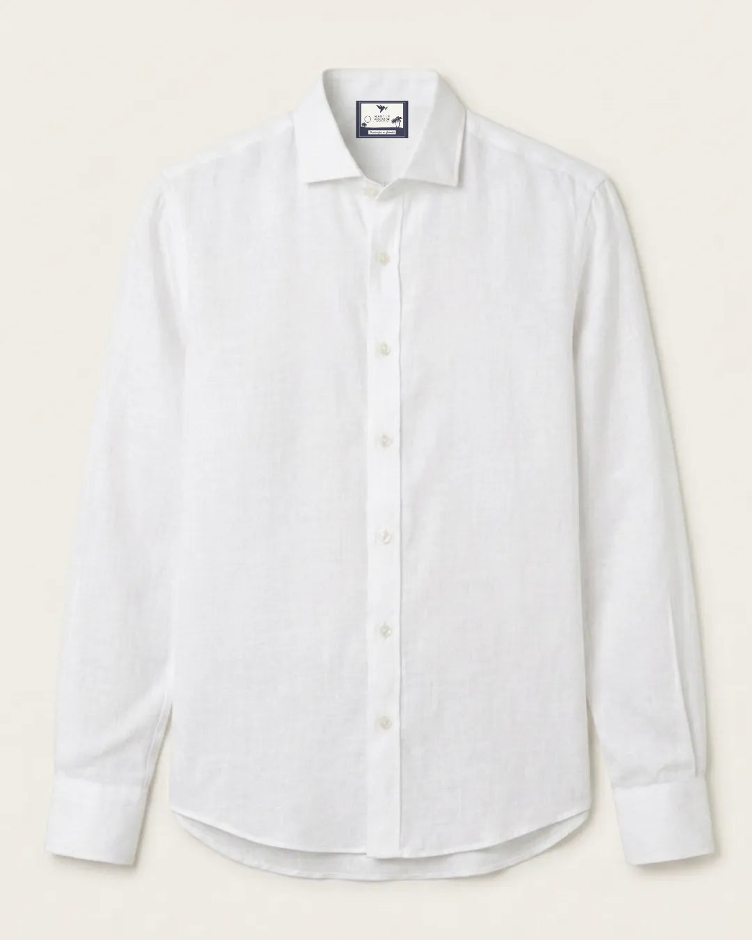Camisas 100% Lino Cuello Francés