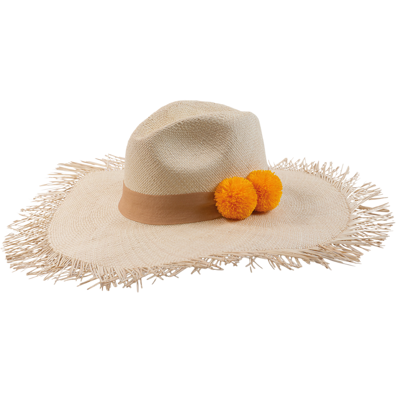 Sombrero Desflecado Crema Fino- Outlet