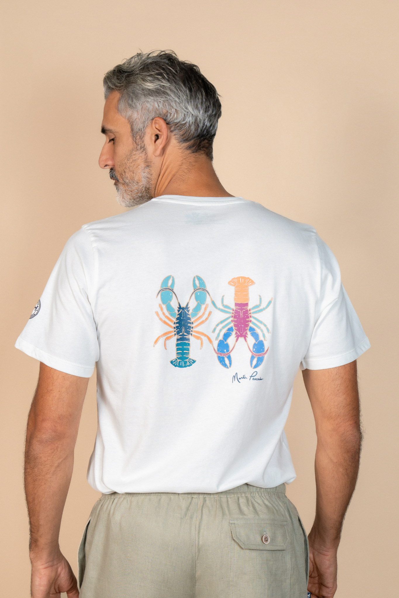 Camiseta Mediterranean Back Colorful Lobster