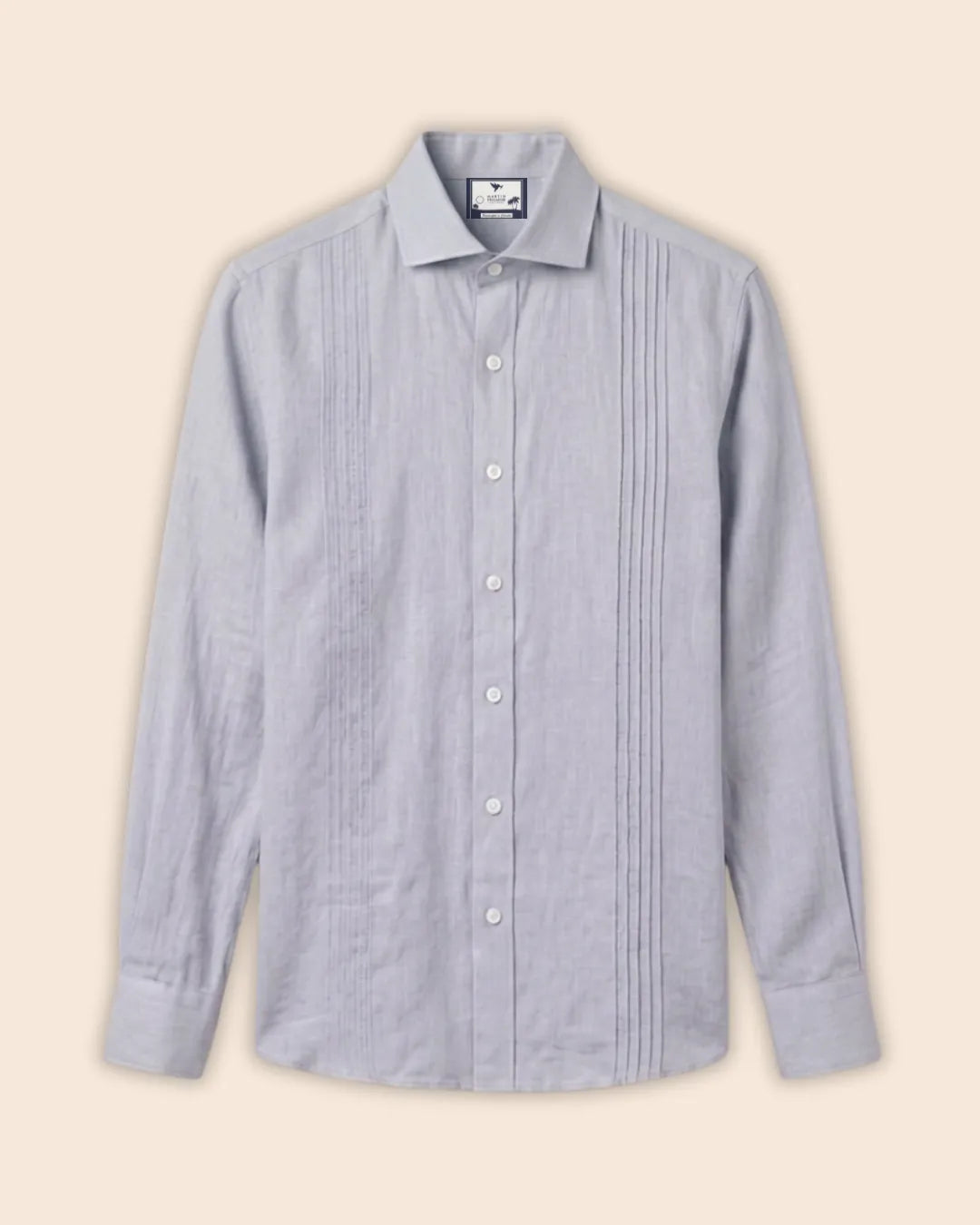 Guayabera 100% Lino Cuello Francés