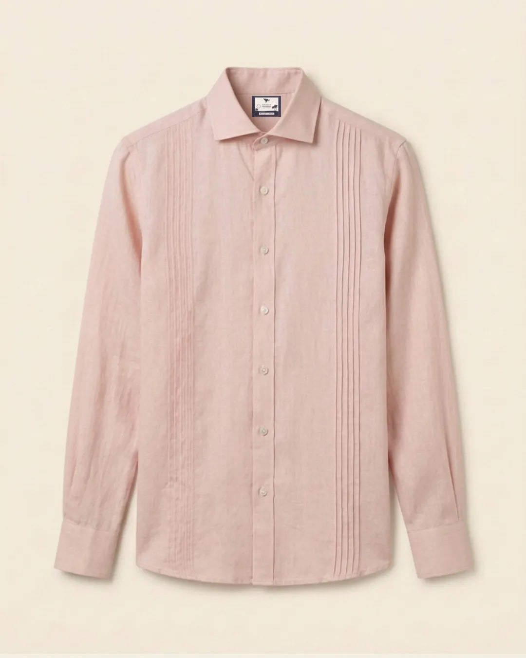Guayabera 100% Lino Cuello Francés