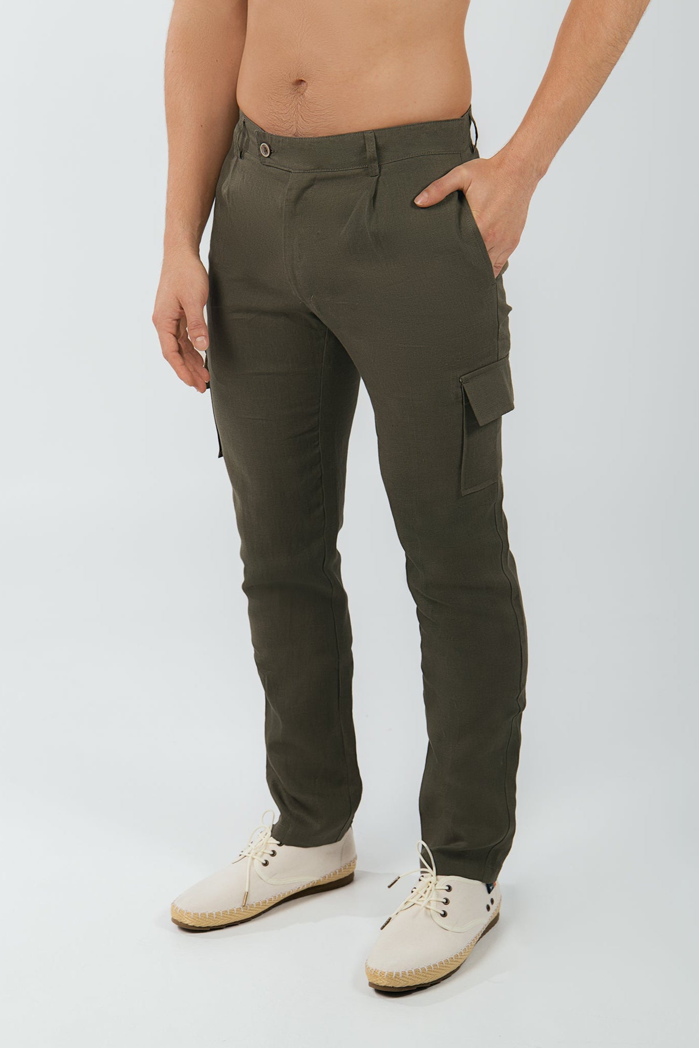 Pantalón Cargo 100% Lino - European Flax