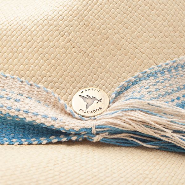 Sombreros Crema Fino Cinta Degrade Liguria Herraje Moneda