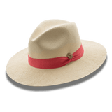 Sombreros Crema Fino Cinta Sencilla Herraje Moneda