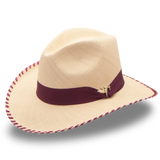 Sombreros Crema Fino Borde Tejido Herraje MP