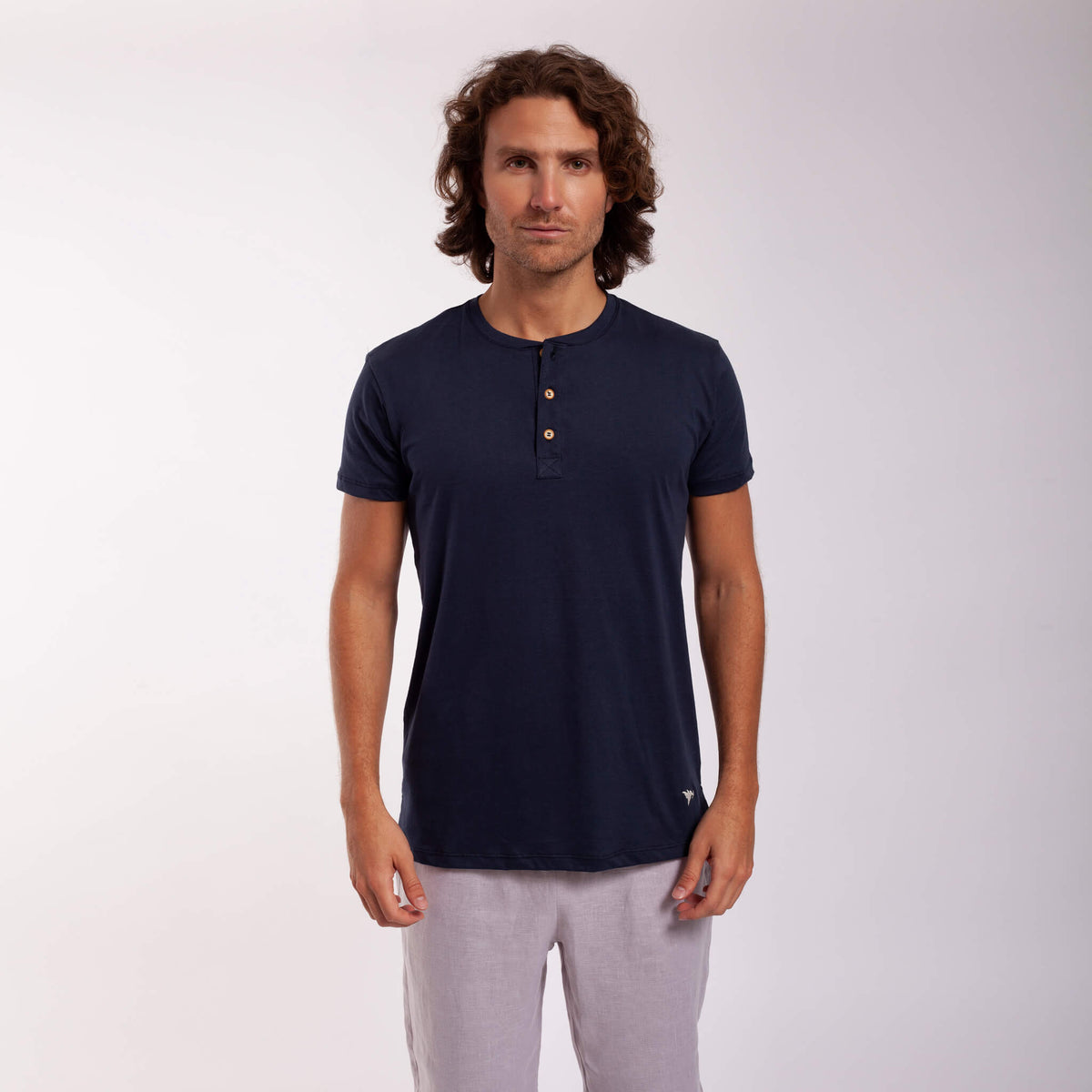 Henleys 100% Algodón Manga Corta